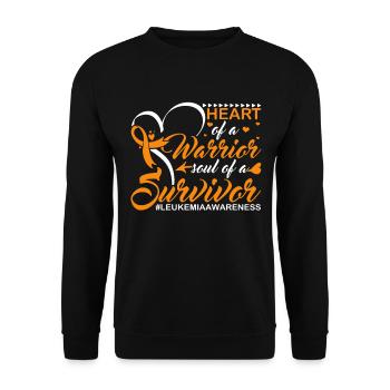 Leukemia Ribbon Leukemia Awareness Week Leukemia - Unisex Sweatshirt - black - Front - Alina (178cm) & Michal (187cm)