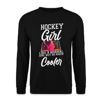 Hockey Sur Gazon Hockey Fille Comme Un - Sweat-shirt Unisexe - noir - Devant - Alina (178cm) & Michal (187cm)