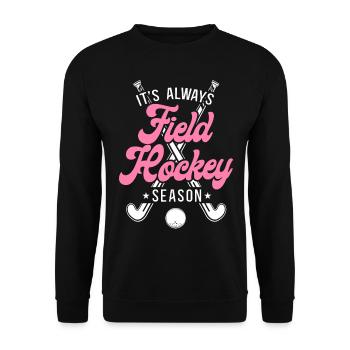 Field Hockey It's Always Field - Unisex Pullover - Schwarz - Vorne - Alina (178cm) & Michal (187cm)