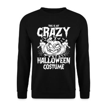 This Is My Crazy Halloween Costume - Halloween - Unisex Sweatshirt - black - Front - Alina (178cm) & Michal (187cm)
