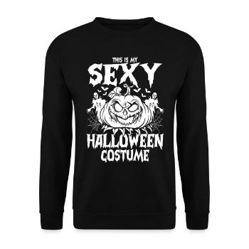 This Is My Sexy Halloween Costume - Halloween - Unisex Sweatshirt - black - Front - Alina (178cm) & Michal (187cm)
