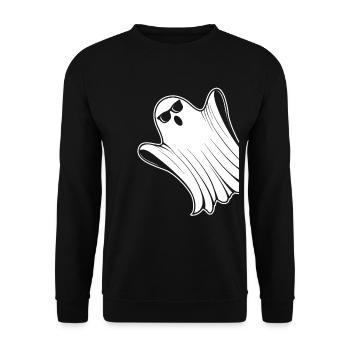 Funny Halloween Party Halloween Ghost - Unisex Sweatshirt - black - Front - Alina (178cm) & Michal (187cm)