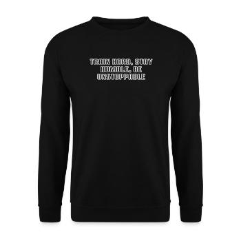 Fitness - Train hard, stay humble, be unstoppable - Unisex Sweatshirt - black - Front - Alina (178cm) & Michal (187cm)