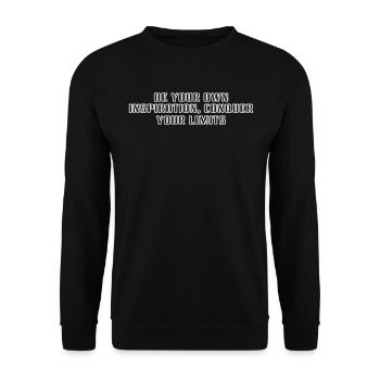 Fitness - Be your own inspiration, conquer your - Unisex Sweatshirt - black - Front - Alina (178cm) & Michal (187cm)