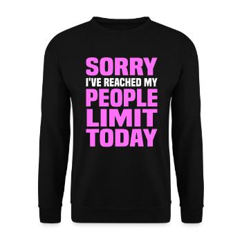 Misanthrope Antisocial Introverti - Sweat-shirt Unisexe - noir - Devant - Alina (178cm) & Michal (187cm)