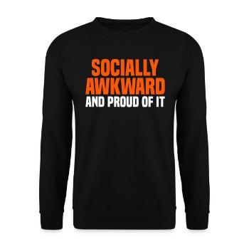 Misanthrop Menschenhasser Asozial Introvertiert - Unisex Pullover - Schwarz - Vorne - Alina (178cm) & Michal (187cm)
