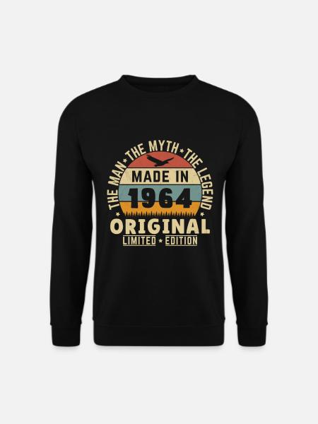 Original 1964 60. Geburtstag Vintage-Geschenk - Unisex Pullover - Schwarz
