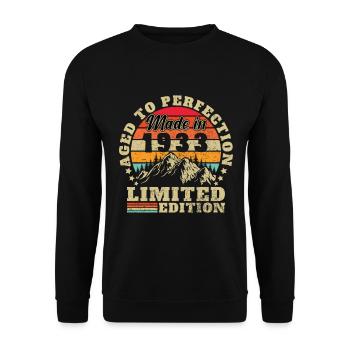 Vintage 1933 Vintage cadeau d’anniversaire rétro - Sweat-shirt Unisexe - noir - Devant - Alina (178cm) & Michal (187cm)