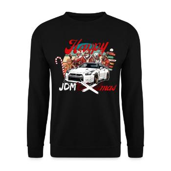 Jdm christmas edition / Tuning Mechanic Costume - Unisex Sweatshirt - black - Front - Alina (178cm) & Michal (187cm)
