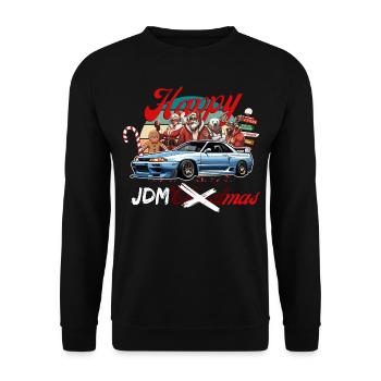 Jdm christmas edition / Tuning Mechanic Costume - Unisex Sweatshirt - black - Front - Alina (178cm) & Michal (187cm)