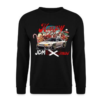 Jdm christmas edition / Tuning Mechanic Costume - Unisex Sweatshirt - black - Front - Alina (178cm) & Michal (187cm)