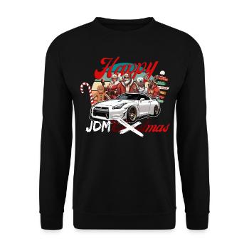 Jdm christmas edition / Tuning Mechanic Costume - Unisex Sweatshirt - black - Front - Alina (178cm) & Michal (187cm)