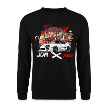 Jdm christmas edition / Tuning Mechanic Costume - Unisex Sweatshirt - black - Front - Alina (178cm) & Michal (187cm)