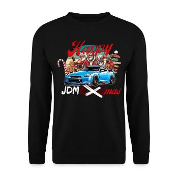 Jdm christmas edition / Tuning Mechanic Costume - Unisex Sweatshirt - black - Front - Alina (178cm) & Michal (187cm)
