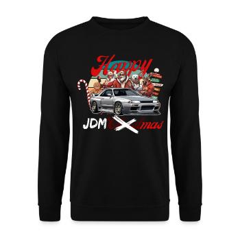 Jdm christmas edition / Tuning Mechanic Costume - Unisex Sweatshirt - black - Front - Alina (178cm) & Michal (187cm)