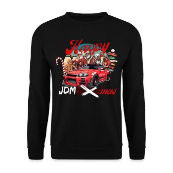 Jdm christmas edition / Tuning Mechanic Costume - Unisex Sweatshirt - black - Front - Alina (178cm) & Michal (187cm)