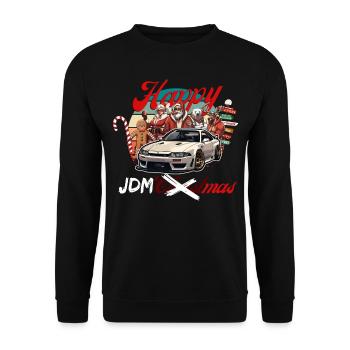 Jdm christmas edition / Tuning Mechanic Costume - Unisex Sweatshirt - black - Front - Alina (178cm) & Michal (187cm)