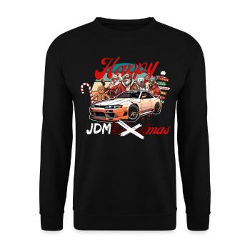 Jdm christmas edition / Tuning Mechanic Costume - Unisex Sweatshirt - black - Front - Alina (178cm) & Michal (187cm)