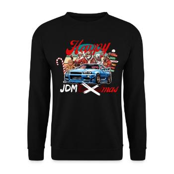Jdm christmas edition / Tuning Mechanic Costume - Unisex Sweatshirt - black - Front - Alina (178cm) & Michal (187cm)
