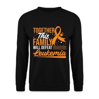 Leukemia Awareness Pins Leukemia Cancer Ribbon - Unisex Sweatshirt - black - Front - Alina (178cm) & Michal (187cm)