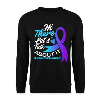 Woche zur Förderung der psychischen Gesundheit - Unisex Pullover - Schwarz - Vorne - Alina (178cm) & Michal (187cm)