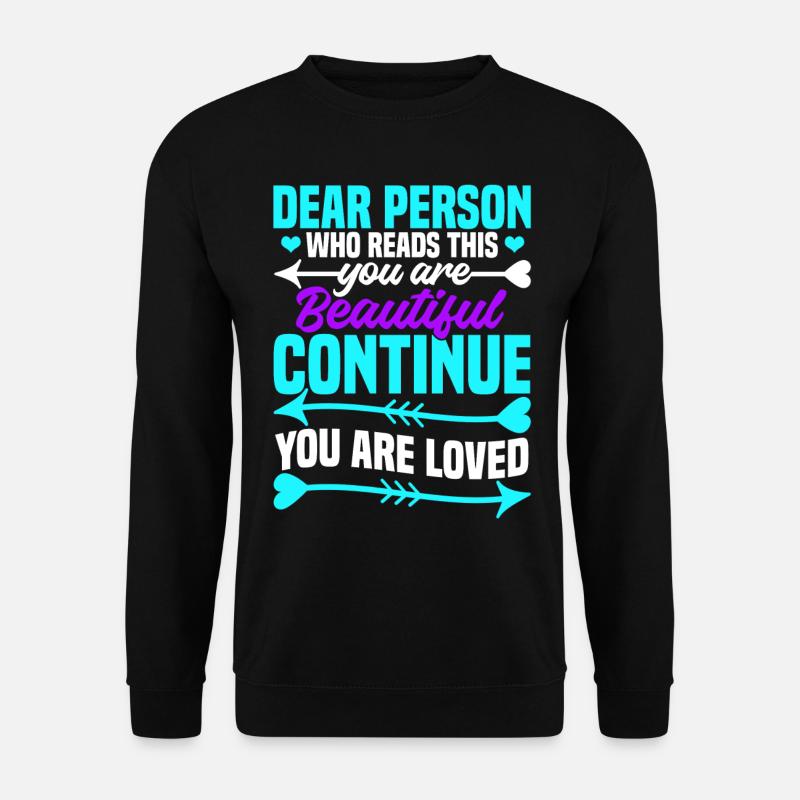 Monat der Suizidprävention Unterstützung der - Unisex Pullover - Schwarz