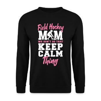 Maman de hockey sur gazon Maman de hockey sur gazon - Sweat-shirt Unisexe - noir - Devant - Alina (178cm) & Michal (187cm)