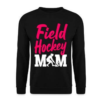 Maman de hockey sur gazon Maman de hockey sur gazon - Sweat-shirt Unisexe - noir - Devant - Alina (178cm) & Michal (187cm)