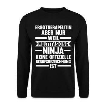 Ergotherapie Ergotherapeutin - Unisex Pullover - Schwarz - Vorne - Alina (178cm) & Michal (187cm)