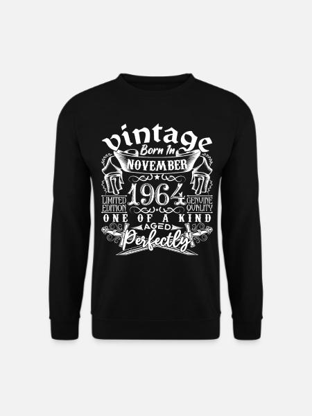1964 Novembre 1964 anniversaire November 1964 - Sweat-shirt Unisexe - noir