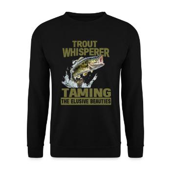 Truite Chuchoteur Apprivoiser Les Beautés Insaisissables B - Sweat-shirt Unisexe - noir - Devant - Alina (178cm) & Michal (187cm)
