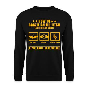 Comment s’entraîner au Jiu-Jitsu Brésilien - Sweat-shirt Unisexe - noir - Devant - Alina (178cm) & Michal (187cm)