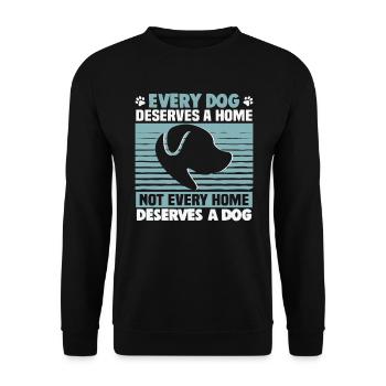 Hunderettungs Designs Für Tierrechtsaktivisten - Unisex Pullover - Schwarz - Vorne - Alina (178cm) & Michal (187cm)