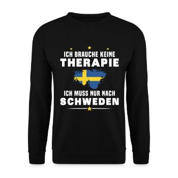 ich muss nur nach Schweden - Unisex Pullover - Schwarz - Vorne - Alina (178cm) & Michal (187cm)