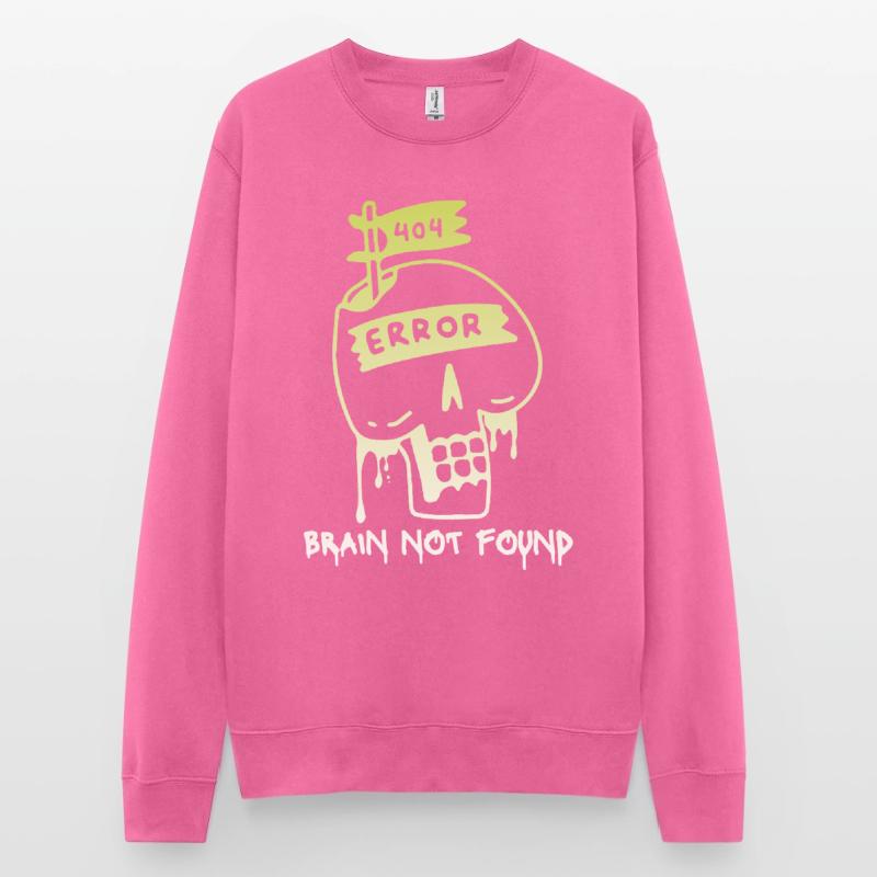 404-html error, Computer Nerd, No-Brain Spruch Unisex Pullover