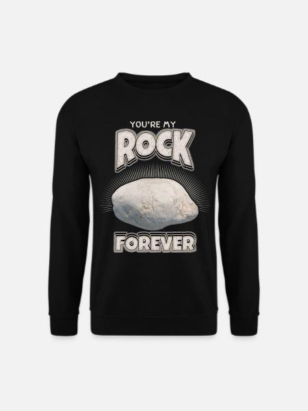Fels in der Brandung, Liebe Spruch für Verliebte - Unisex Pullover - Schwarz
