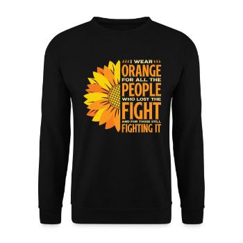 Leukemia Awareness Month Leukemia Cancer Warrior - Unisex Sweatshirt - black - Front - Alina (178cm) & Michal (187cm)