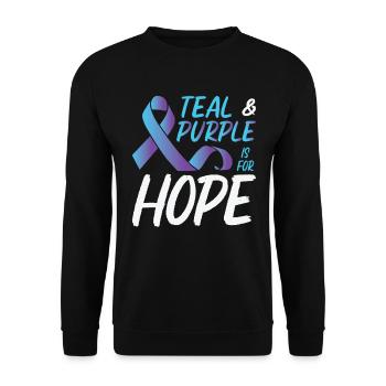 Mental Health Support 988 Suicide Prevention Week - Unisex Sweatshirt - black - Front - Alina (178cm) & Michal (187cm)