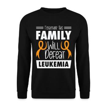 Leukemia Awareness Pins Leukemia Cancer Ribbon - Unisex Sweatshirt - black - Front - Alina (178cm) & Michal (187cm)
