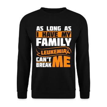 Leukemia Awareness Month Blood Cancer Ribbon - Unisex Sweatshirt - black - Front - Alina (178cm) & Michal (187cm)