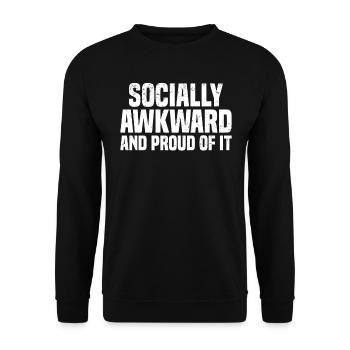 Misanthrope Antisocial Introvert - Unisex Sweatshirt - black - Front - Alina (178cm) & Michal (187cm)