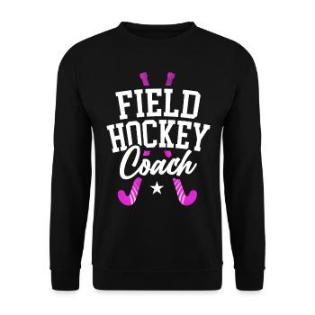 Field Hockey Coach Field Hockey - Unisex Pullover - Schwarz - Vorne - Alina (178cm) & Michal (187cm)