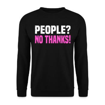 Misanthrope Antisocial Introvert - Unisex Sweatshirt - black - Front - Alina (178cm) & Michal (187cm)