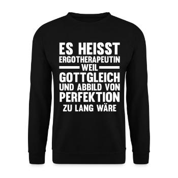 Ergotherapie Ergotherapeutin - Unisex Pullover - Schwarz - Vorne - Alina (178cm) & Michal (187cm)