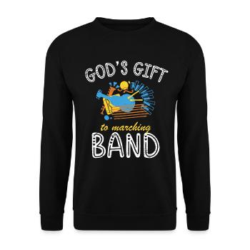 Gottes Geschenk an Marching Band Musical - Unisex Pullover - Schwarz - Vorne - Alina (178cm) & Michal (187cm)
