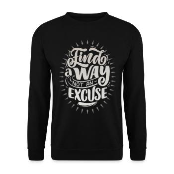 Citation motivante pour les personnes positives - Sweat-shirt Unisexe - noir - Devant - Alina (178cm) & Michal (187cm)
