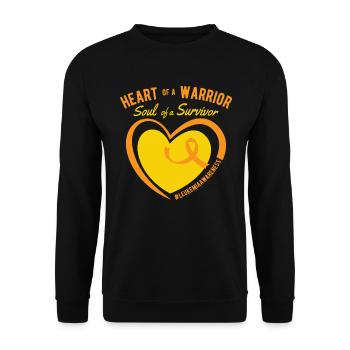 Leukemia Ribbon Leukemia Awareness Week Leukemia - Unisex Sweatshirt - black - Front - Alina (178cm) & Michal (187cm)