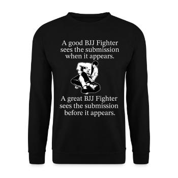 Jiu-Jitsu brésilien BJJ dicton drôle - Sweat-shirt Unisexe - noir - Devant - Alina (178cm) & Michal (187cm)