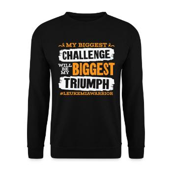 Leukemia Survivor Ribbon Cancer Products Leukemia - Unisex Sweatshirt - black - Front - Alina (178cm) & Michal (187cm)