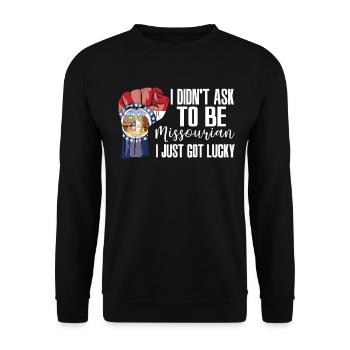 Missourian Amerikaner US-Patriot USA Gewachsen - Unisex Pullover - Schwarz - Vorne - Alina (178cm) & Michal (187cm)